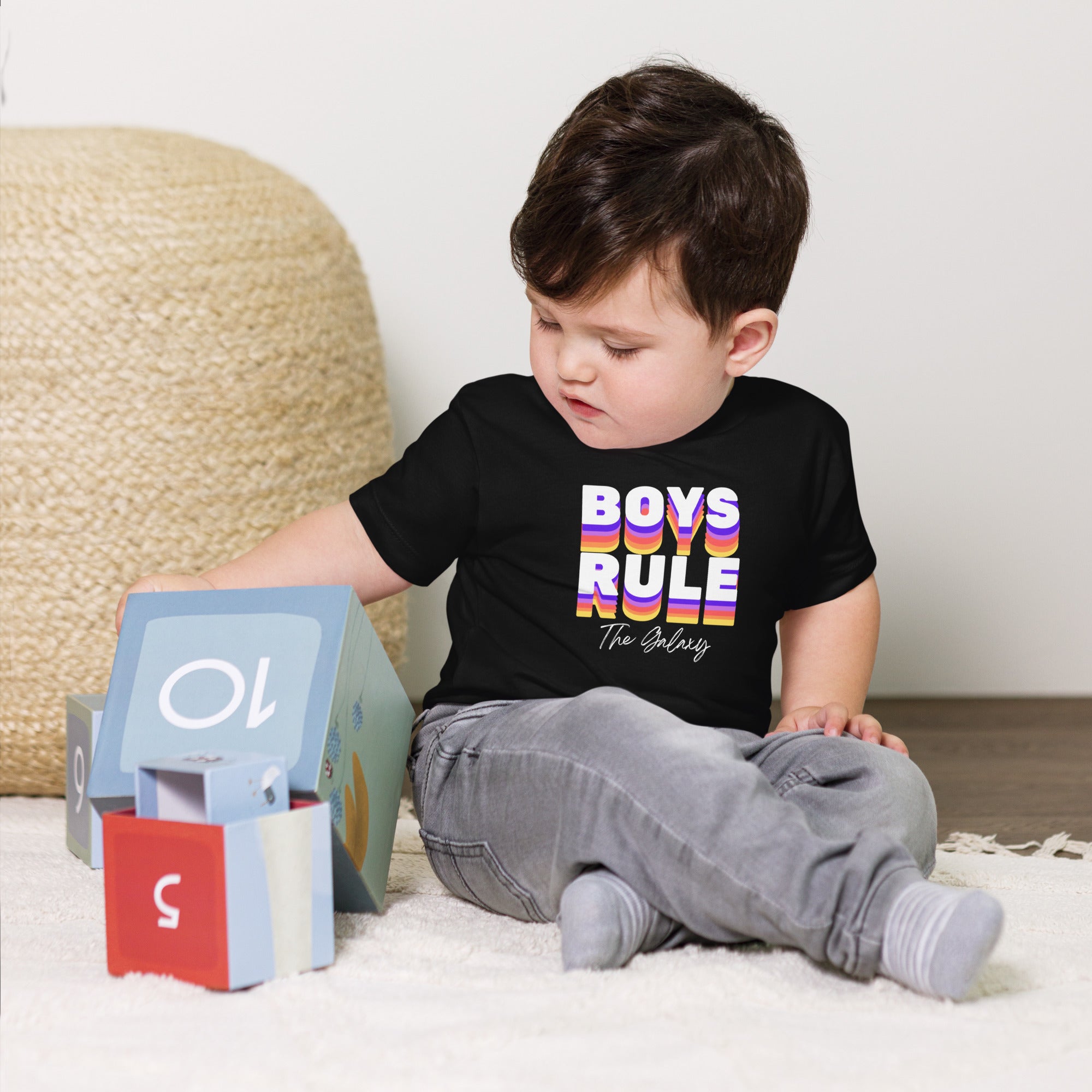 Boys Rule The Galaxy - Toddler Short Sleeve Tee